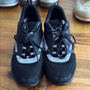 Dior B22 reflective black mesh calfskin sneakers size 10.5